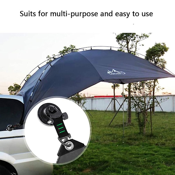 Tunga sugproppar 4 stycken med krokar Uppgraderad bilcamping green