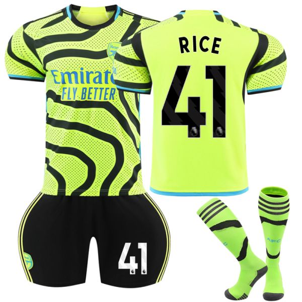 23-24 Arsenal Away Kids Football Shirt Kit No. 41 RICE No. 41 RICE 12-13 Years