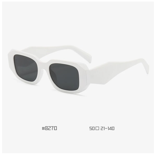 Motebriller i PC-plast, rektangulære, unisex, fancy solbriller, UV 400-linser, kjørebriller, brede stenger, to farger Gray Fashion Sunglasses