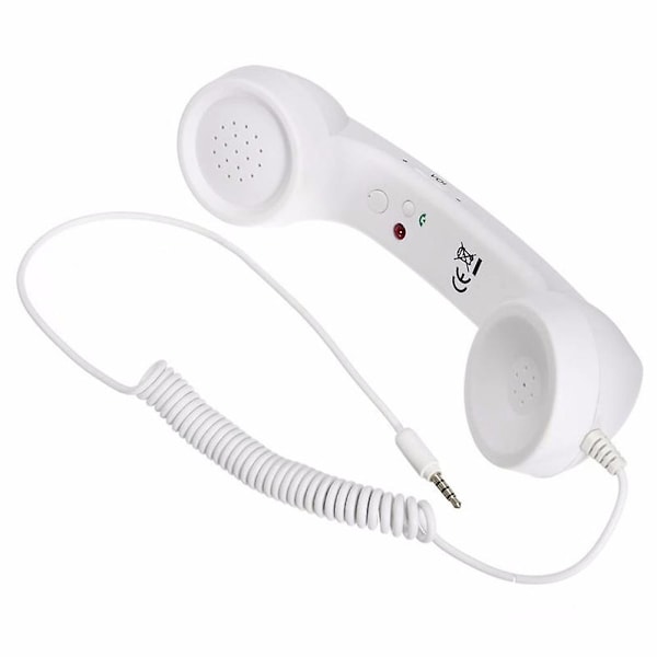 Paras Shiyi 3,5 mm Retro-matkapuhelin, matkapuhelimen vastaanotin, puhelinluuri mikrofonilla - VÄRI: Musta
