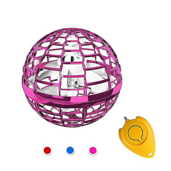 3-pakkaus Pro Hover Ball -lentävä pallo Led Spinner Ball -lentävä pallolelu Rose Red