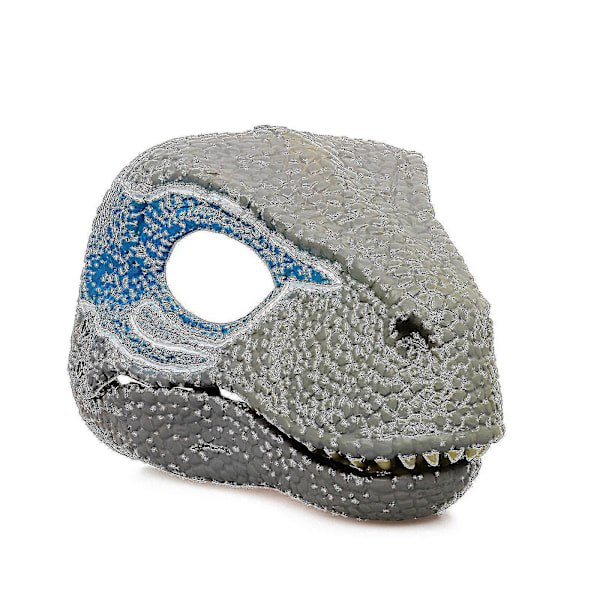 Dinosaur Maske Hovedbeklædning, Jurassic World Dinosaur Legetøj med Åben Bevægelig Kæbe, Velociraptor Maske & Tyrannosaurus Rex Maske Bundt Blue