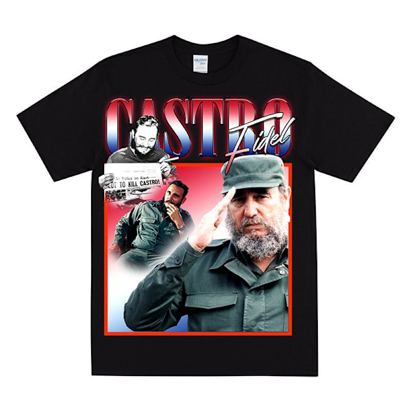 FIDEL CASTRO Hyllest T-skjorte Svart