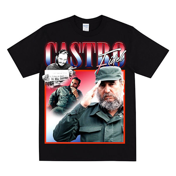 FIDEL CASTRO Kunnianosoitus T-paita Musta