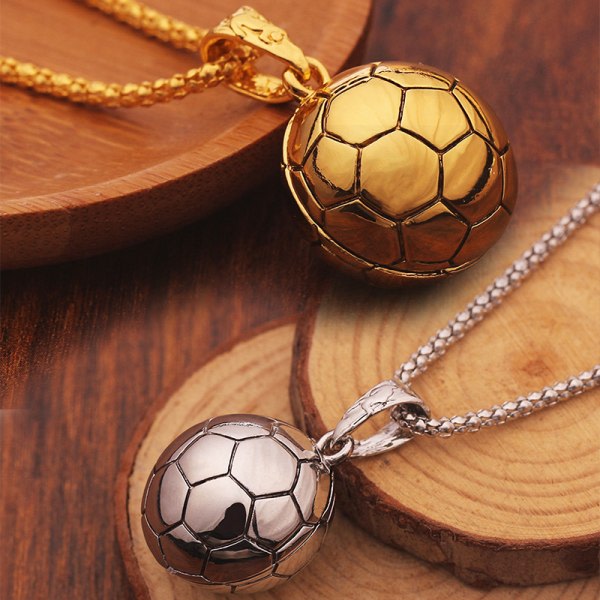 Sport halsband fotboll hänge legering fotboll smycken gåva guld