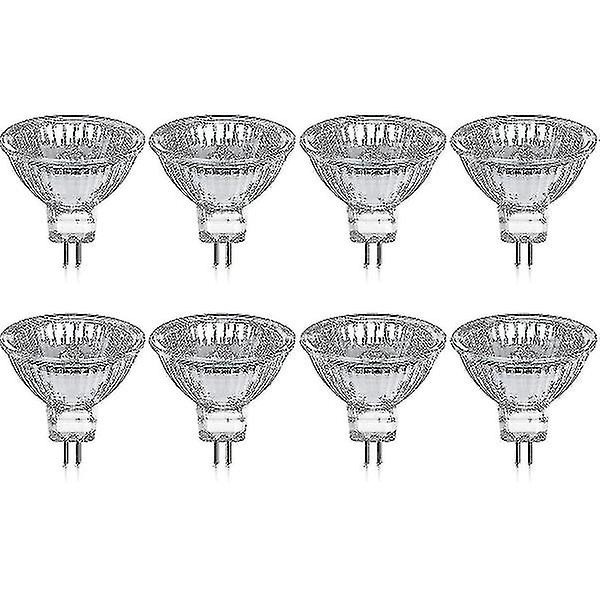 Pakke med 8 halogenpærer Gu5.3 Mr16 35w 12v Dimbar - varm hvit 2800k, 400 lumen, sokkel Jz