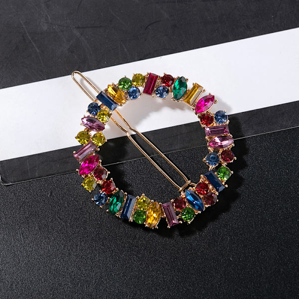 Ring Rhinestone Marquise Blandad Färg Hårnål Garland Hår Access Silver