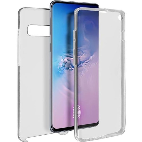 Etui til Samsung Galaxy S10 360° Beskyttelse Hård + Transparent silikonefront