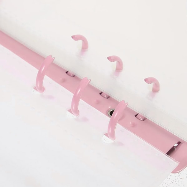 A5 ringbind, 2-pak A5 transparent vandtæt PVC-ringbind, 6-rings blød notesbog ringbind løsblad indbindingsomslag, genopfyldelig notesbog rund ringbind