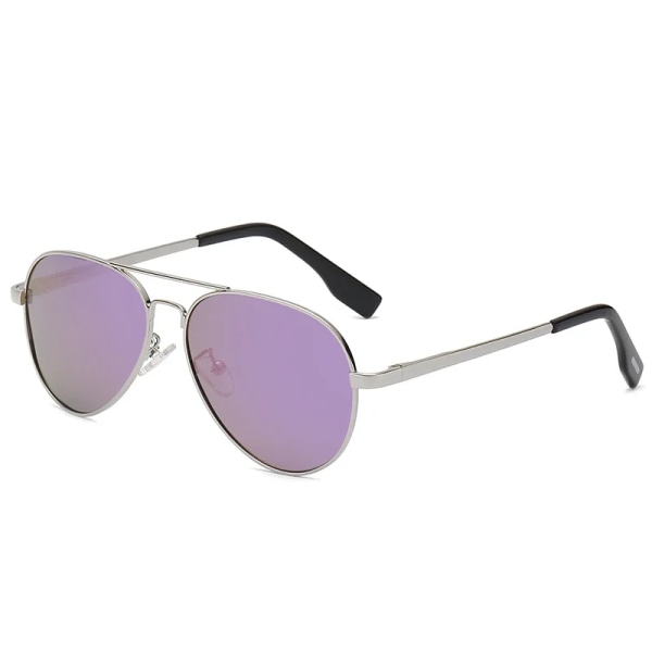 High quality aviation style small frame spring hinges UV protection women mens polarized sunglasses 2024