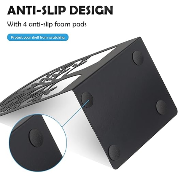 Metallbokstöd för böcker (1 par), MSDADA Anti-Scratch Bokstöd