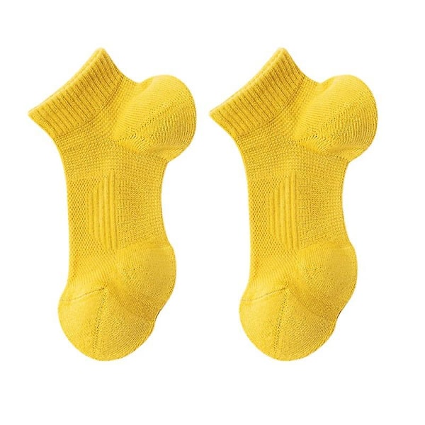 Women's Cotton Socks Ankle Socks Running Socks Size 4-8 (6 Pairs)/Yellow