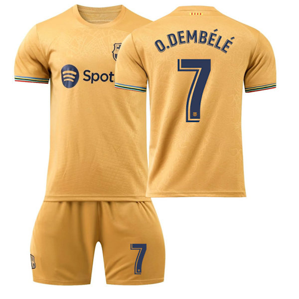 22-23 Barcelona jalkapallopaita Messi No. 10 No. 9 Lewandowski 8 Pedri 17 Aubameyang paita lasten puku No socks size 7 Children's size 28