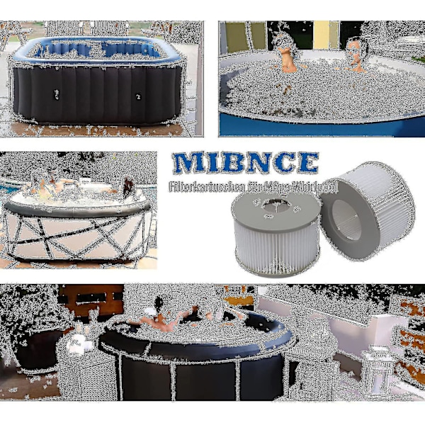 8 X Premium Kvalitets Udskiftningsfilterpatroner Til Mspa Boblebade & Spa-pools - Snngv
