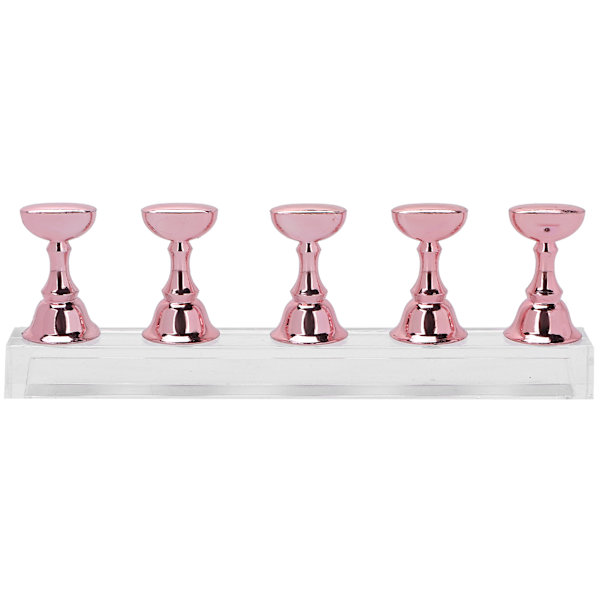 Nagelkonst Display Övningsställ Magnetisk Nagelhållare Manikyr Set VerktygRosa Rosa