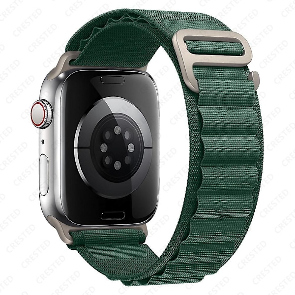 Alpine Loop Rem Til Apple Watch Rem 49mm 44mm 40mm 45mm 41mm 42mm 38mm 38 40 44 45 Mm Armbånd Iwatch Ultra Serie 7 6 3 Ur 8 42 44 45 49mm 42 44 45 49mm dark green