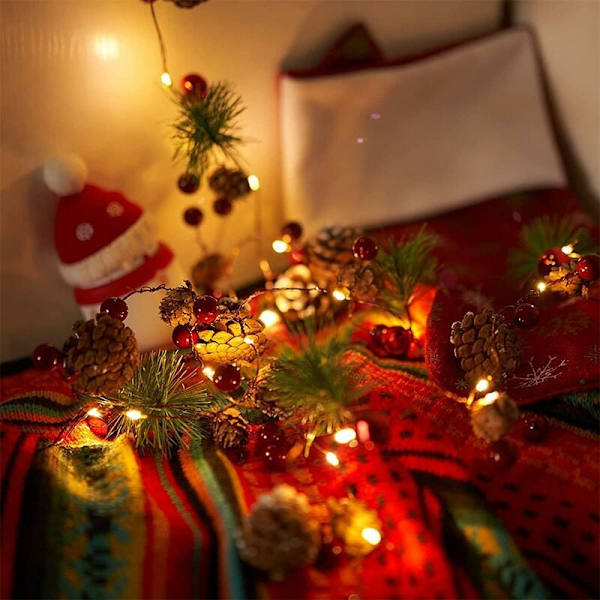 Julstrumpor Kottar Tranbärs Klockor Julkrans Fe Strålkastare Ljusslingor Jul Nyår Fest Dekorationer