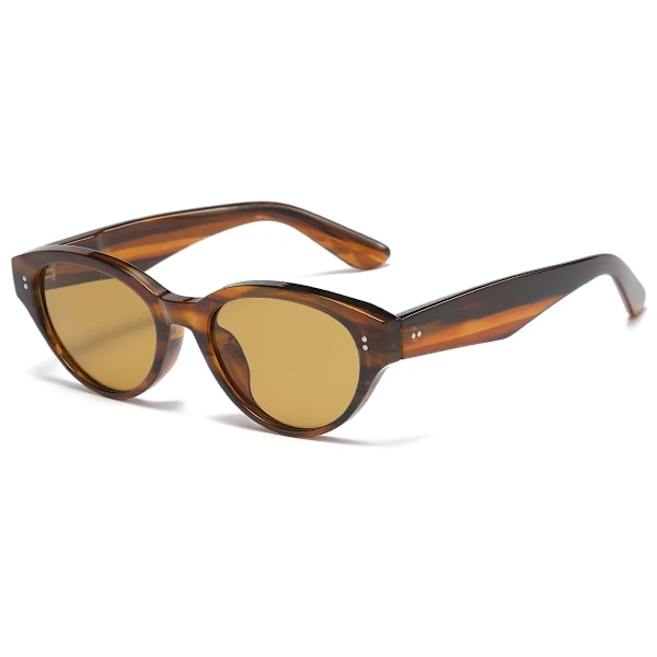 2024 Uudet pienet kehykset Cat Eye -aurinkolasit naisille Muotia UV-suoja Riisinauha Aurinkolasit C1-Black Cateye Sunglasses