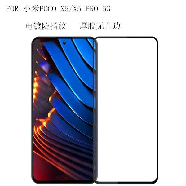 3 deler herdet glass for Xiaomi Poco X5 Pro 5G