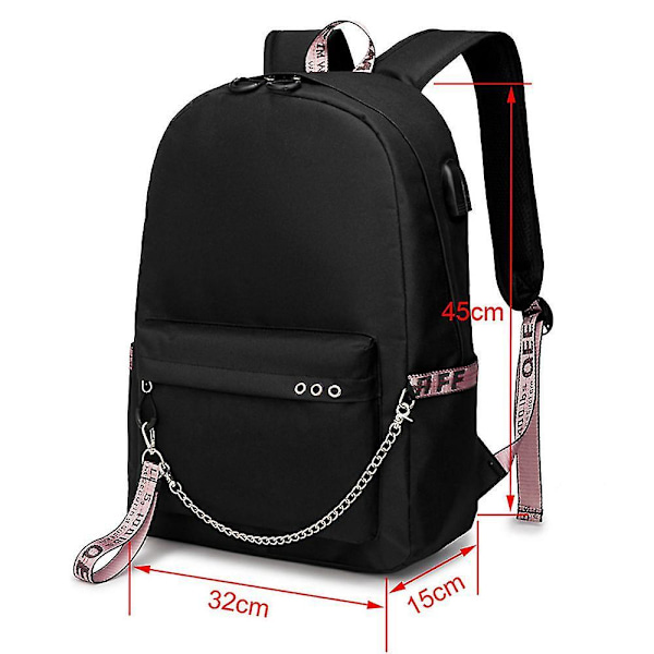 Harry Potter Ryggsäck Usb Laddning Skola Väska Oxford Tyg color-8