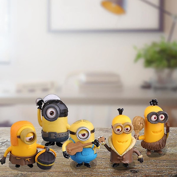 10 st Pvc För Barn Mini Söta Figur Leksak Födelsedagspresent Minions Modeller