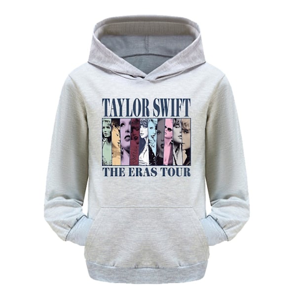 3-16 År Barn Pop Taylor Swift The Eras Tour Trykket Hoodie Jenter Gutter Hoodie Genser Topper Grå Grey 7-8T 130CM