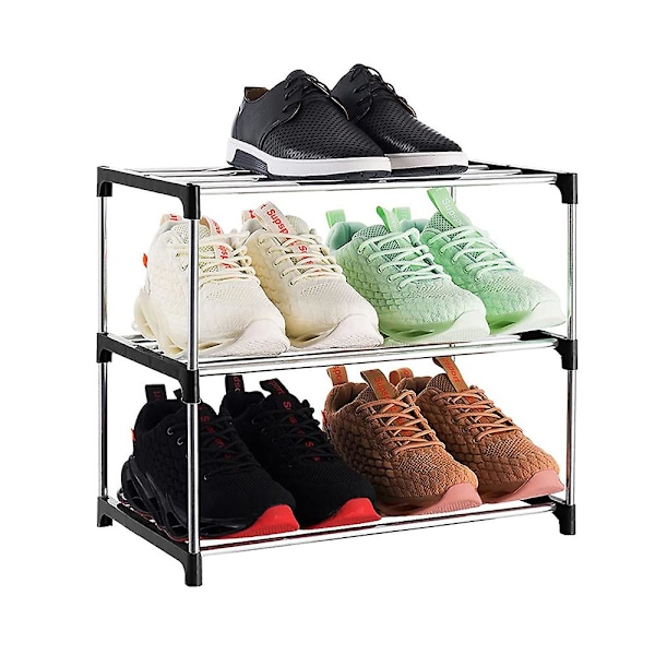 Stapelbar liten skohylla Black