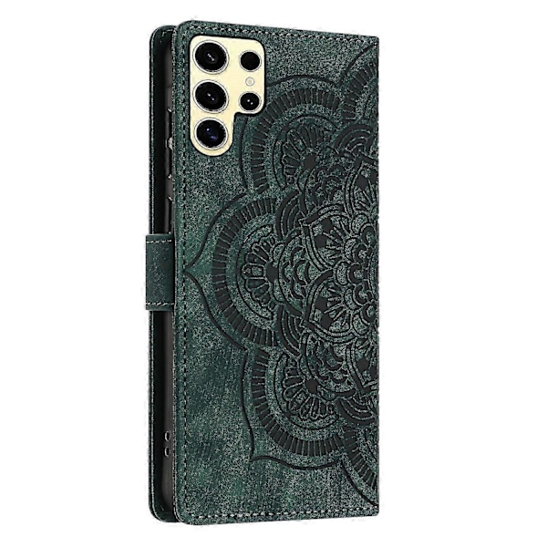 Himmatusta nahasta valmistettu Mandala Emed Retro -puhelinkotelo, vihreä (FQ) Green For Samsung Galaxy S24 Ultra 5G