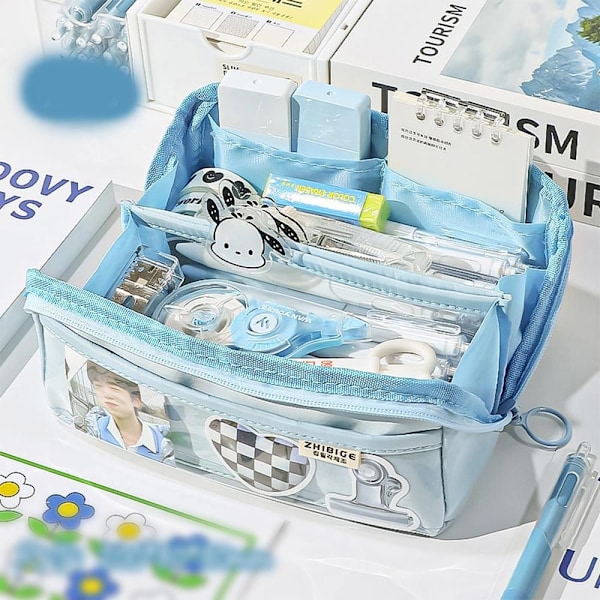 Blyantsæske Etui BLÅ Blue