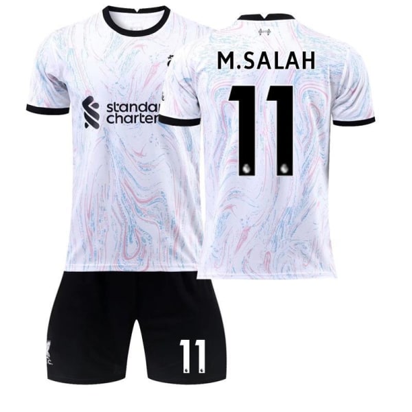 22-23 Liverpool away 11 Salah gray and white football uniform suit No. 9 Firmino jersey with socks