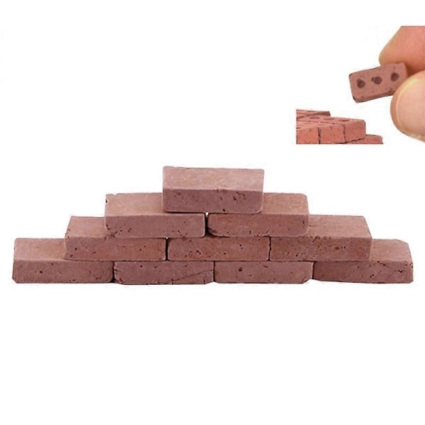 Tiilirakennusroolipelissä elinikäinen 1,6*0,8*0,45 cm Teko Leikkimuovia Rakennuspalikat (100 kpl
