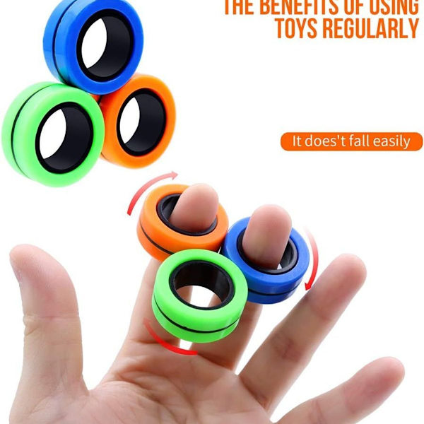 Magnetiske ringe Fidget Toys - Stressaflastning og dekompression KLB