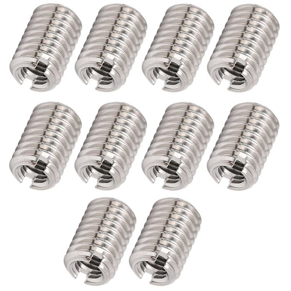 10 stk gjenge reparasjonsmuttere rustfritt stål festetilbehør M5 X 0,8 mm M8 X 1,25 mm 12 mm