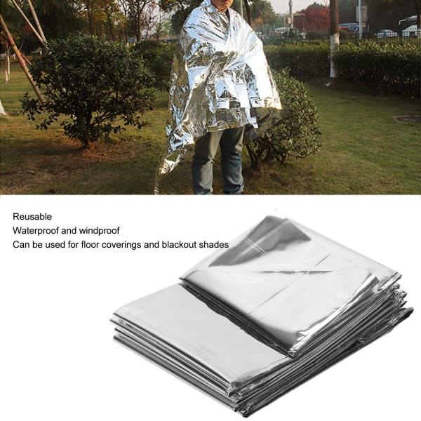 Pcs Emergency Blankets Vattentät Hopvikbar Bärbar Reflektorer Håll Torr Överlevnad Varmfilt För Camping Vandring