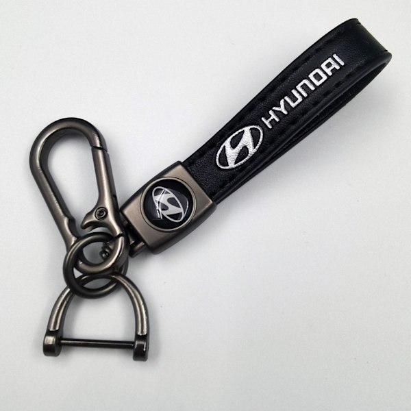 Læder Nøglering til Bil | Metal Finish | Robust Nøglering | Nøglering og Krogbeslag i Pistolfarvet Hardware Gun Color Hardware Modern