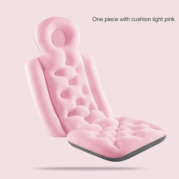 Stor Badkudde för Hela Kroppen, Badkudde för Vuxna, Spa-Badkudde, Dusch, Badkar, Sugkoppar Rosa Pink A