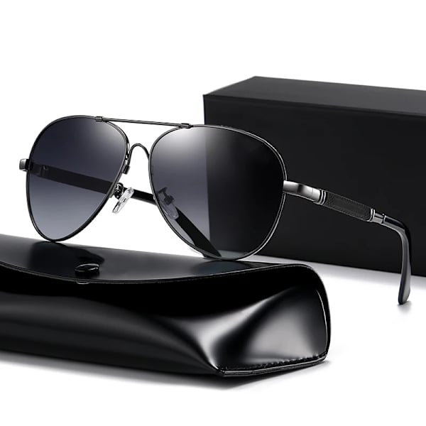 Luksus muisti metalli pilotti naiset miehet ajaminen yö näkö lasit polarisoidut fotokromiset aurinkolasit C3 Gun Night Vision Photochromic sunglasses