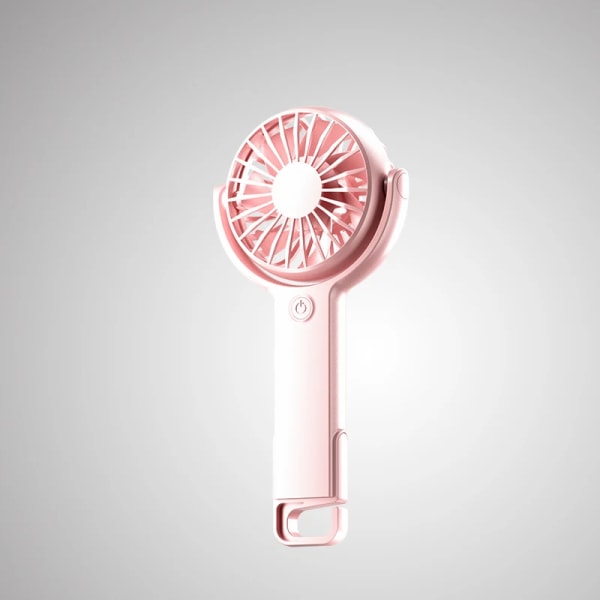 Källa Factory 5 hastigheter vindluftkylning Mini USB Bärbar fläkt Bärbar mini Personlig ficka Uppladdningsbar handhållen fläkt med krok Pink