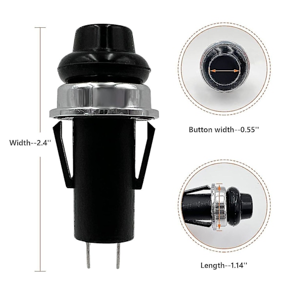 Reservedel til Weber Lighter Trykknapp/Bryter Passer til Weber Spirit E/s-210 220 310 315 320 330 Gassgriller, 7642 7643 Delvis Utskifting (DPD)