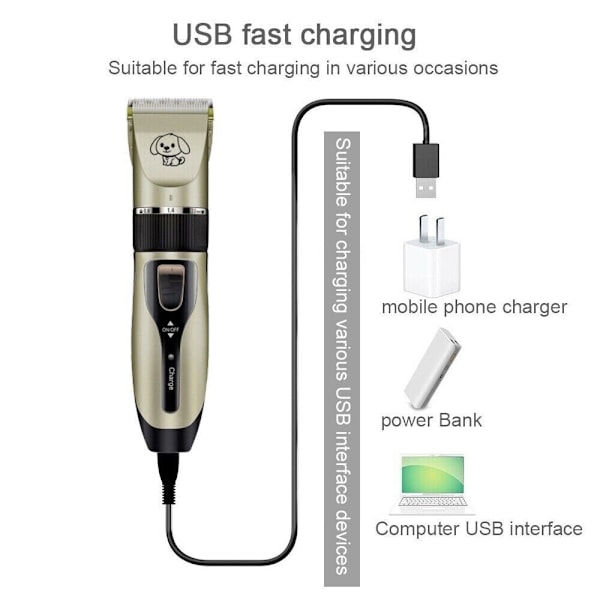 Elektrisk hårklipper for hundetrimmersett hårfjerner