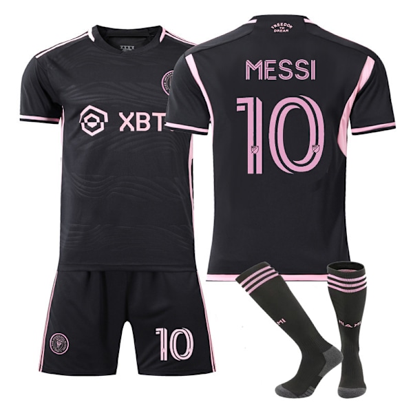 2324 Inter Miami CF Vierasjalkapallopaita Aikuisille Lapsille No. 10 Messi Vieras Away Adult XL(180-185cm)