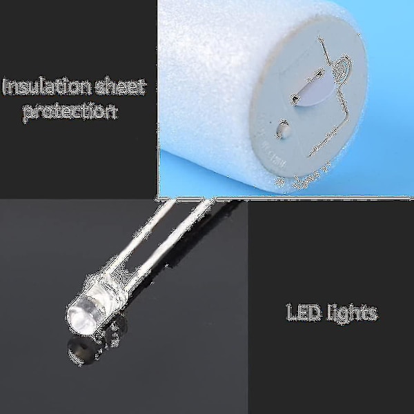 6 stk LED-lysende skumstenger - Flere farger blinkende skumstenger for fester, konserter, bryllup, feiringer