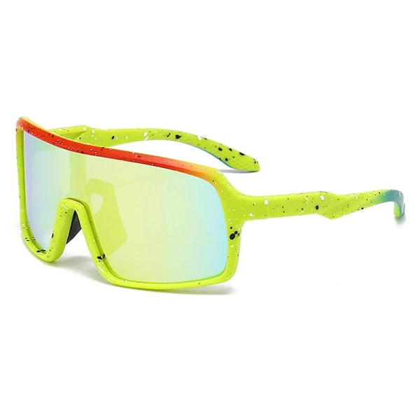 LBAshades 2366 Polariseret Solbriller Mænd Og Kvinder Udendørs Cykling Briller Trendy Farverige Spejl Sport Solbriller Tilpasset Logo Red green sports