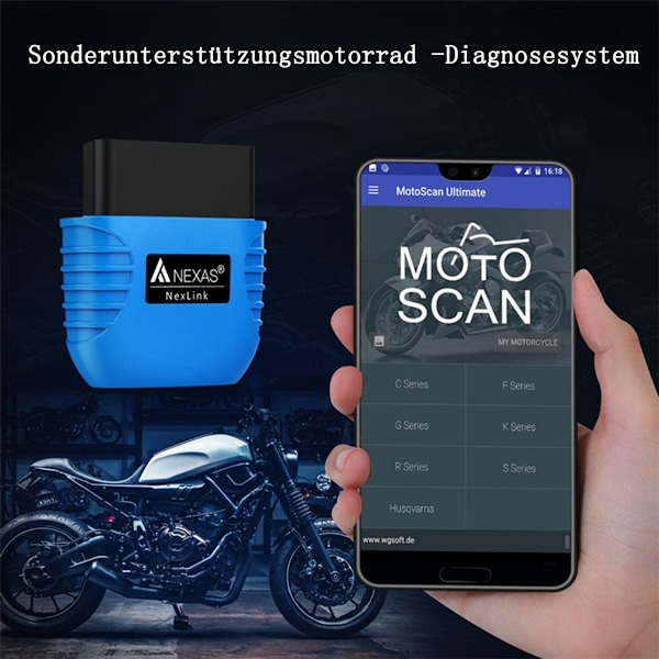 Nexlink OBD2 Bluetooth 5.0 for biler og motorsykler, OBD2 diagnoseapparat