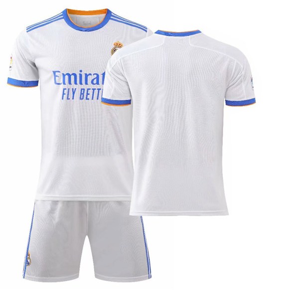 21-22 Real Madrid hemmatröja nr 7 Ronaldo Madrid borta Mbappe nr 7 fotbollströja laguniform träningsuniform nr 9 No number L