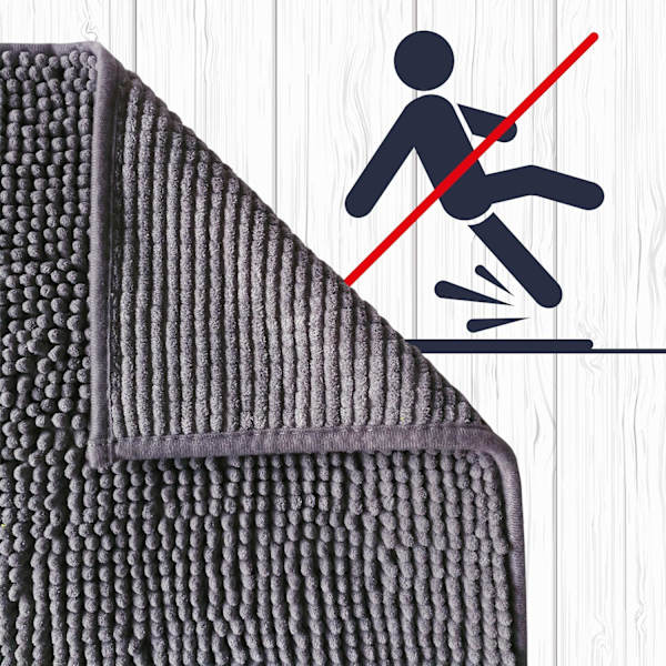Vihreä kylpyhuoneen matto - Moduulisetti - liukastumaton, imukykyinen ja pehmeä - 5
