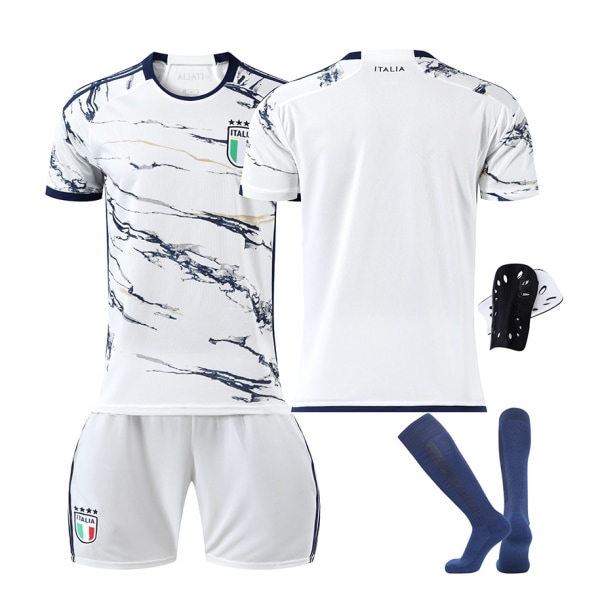 23-24 säsongen Europacupen Italien borta fotbollsdräkt 6 Verratti 1 Donnarumma 18 Barella tröja No-number socks and protective gear XL