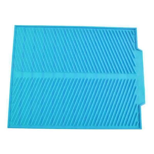 Foldbar Silikon Oppvaskmatte Potteholder Pad Avrenningsmatte blue