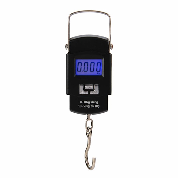 Matkalaukku 50kg Kannettava Digitaalinen Kalastusvaaka Tasapainopaino kalastukseen, laukkuvaaka, matkustamiseen, kotikäyttöön (FQ)