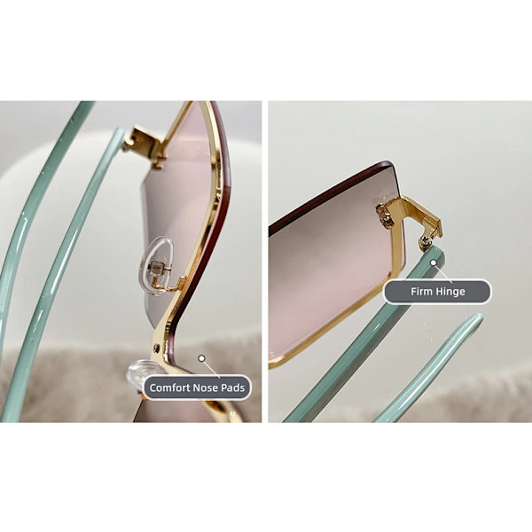 2024 Ny Ankomst Kvadrat Ramlös Designer Fashion Dam Solglasögon C3 FASHION SUNGLASSES